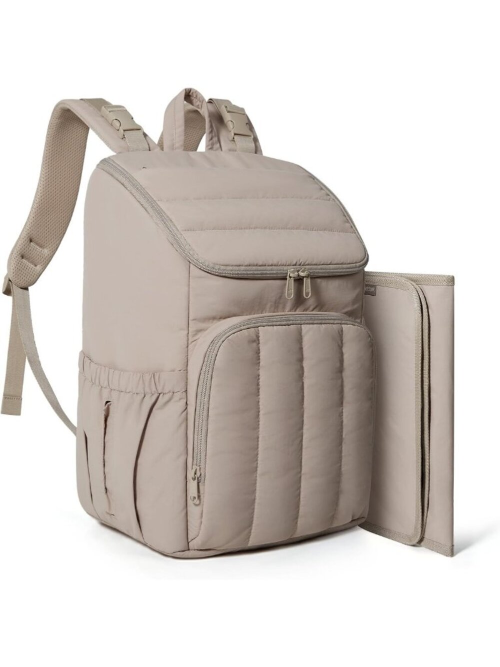 Stylish Large Diaper Bag Backpack for Moms, Quilted, Insulated Pockets, Travel